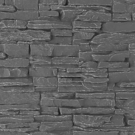 Ekena Millwork 9"W x 8"H Canyon Ridge Stacked Stone, StoneWall Faux Stone Siding Panel, Slate Gray PNUCNSG-MAT-SAMPLE